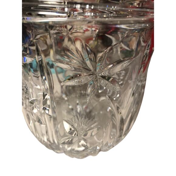 Vintage Clear Glass Cookie jar/ice bucket Starburst pattern - Picture 5 of 5